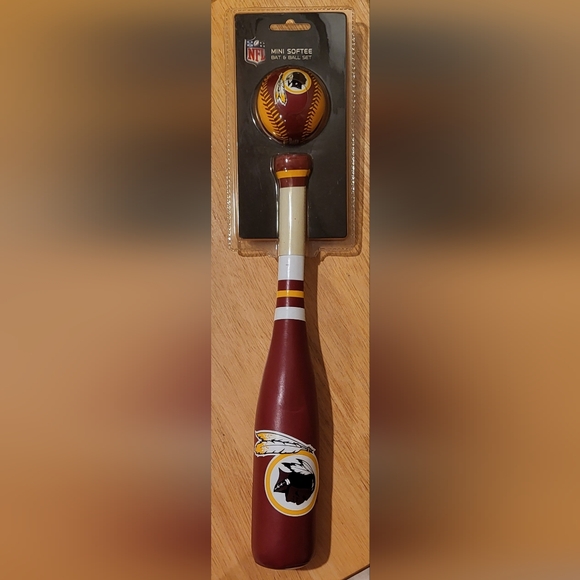 Washington Redskins Softee Mini Baseball Bat Ball Set Soft NFL Vintage Package - Picture 7 of 10